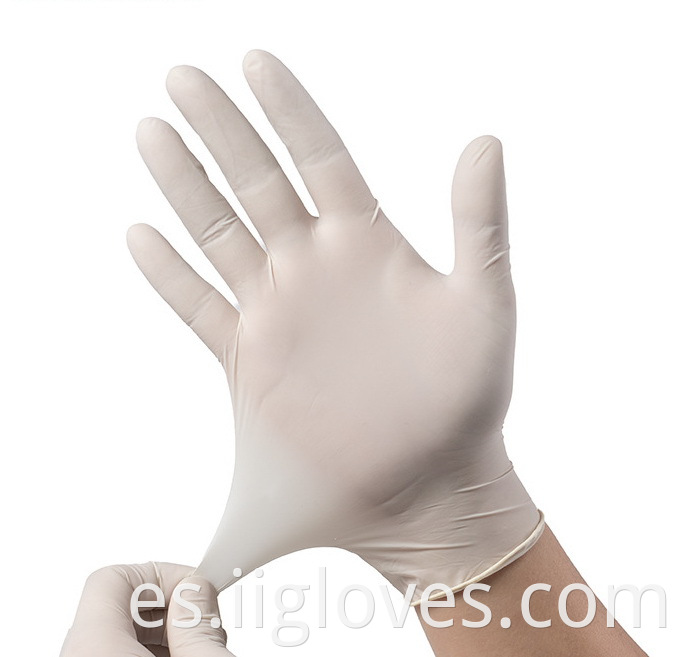 Guantes de látex sin potencia Caja de proveedores Guantes de látex Guantes de látex Guantes antimicrobianos